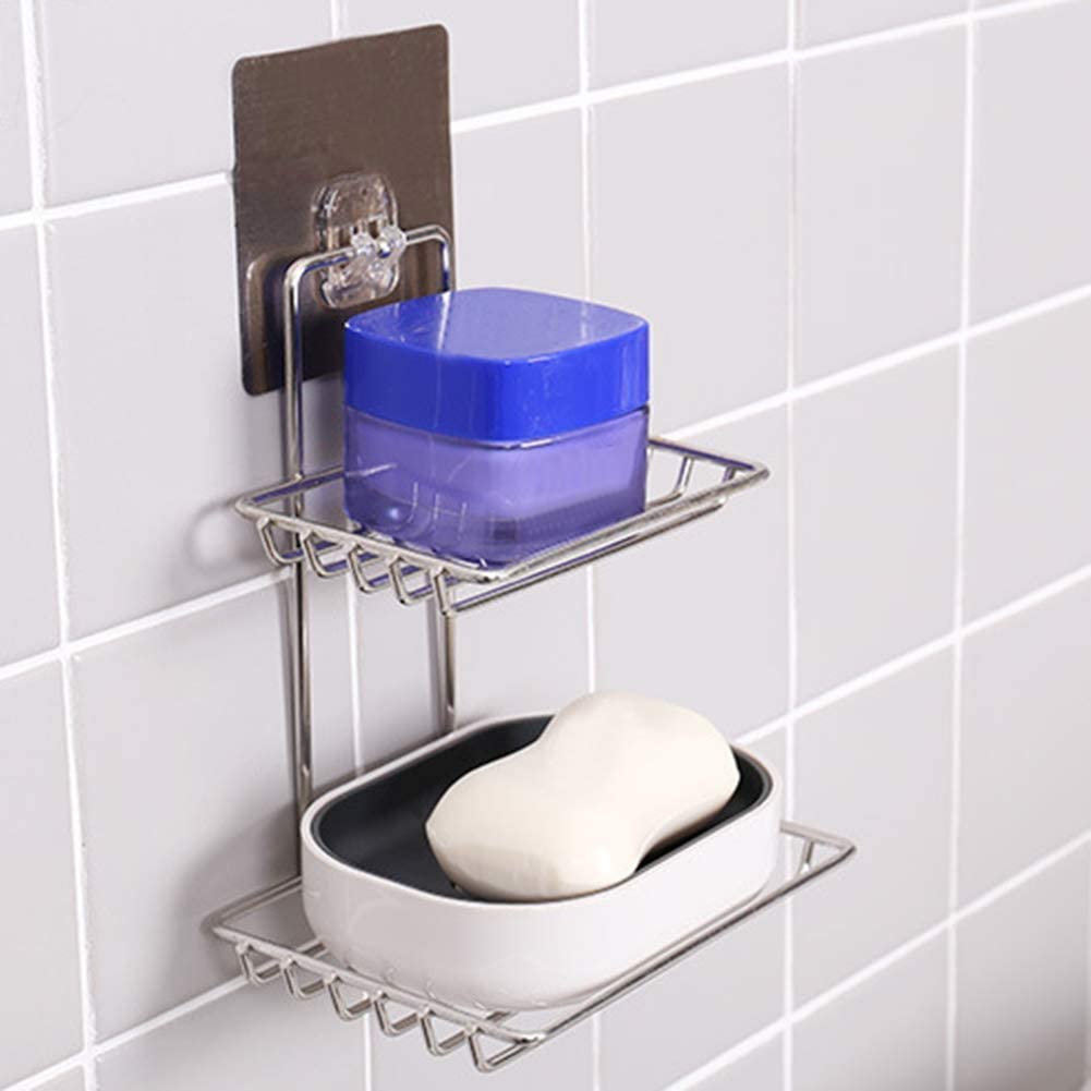 Wall Mounted Stainless Steel Soap Dish – Double Layer