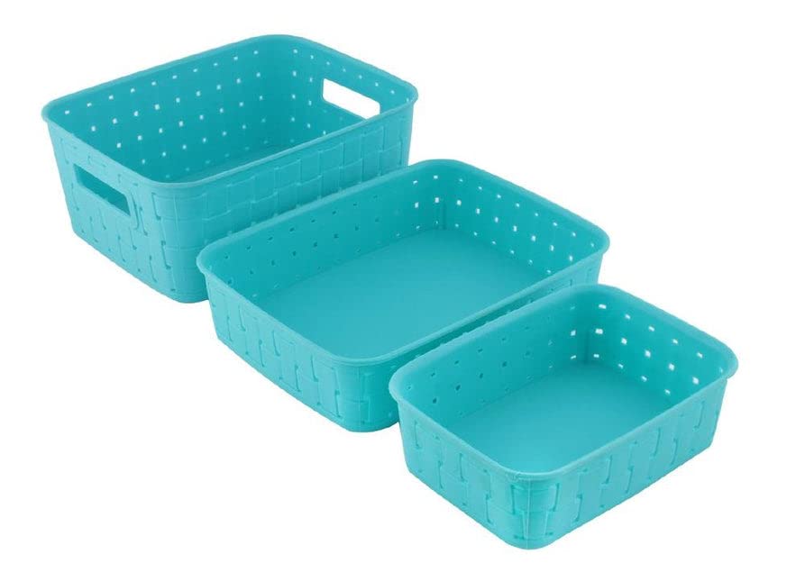 Felmico Set of 3 Smart Storage Baskets – Multipurpose Organizers for Home & Kitchen