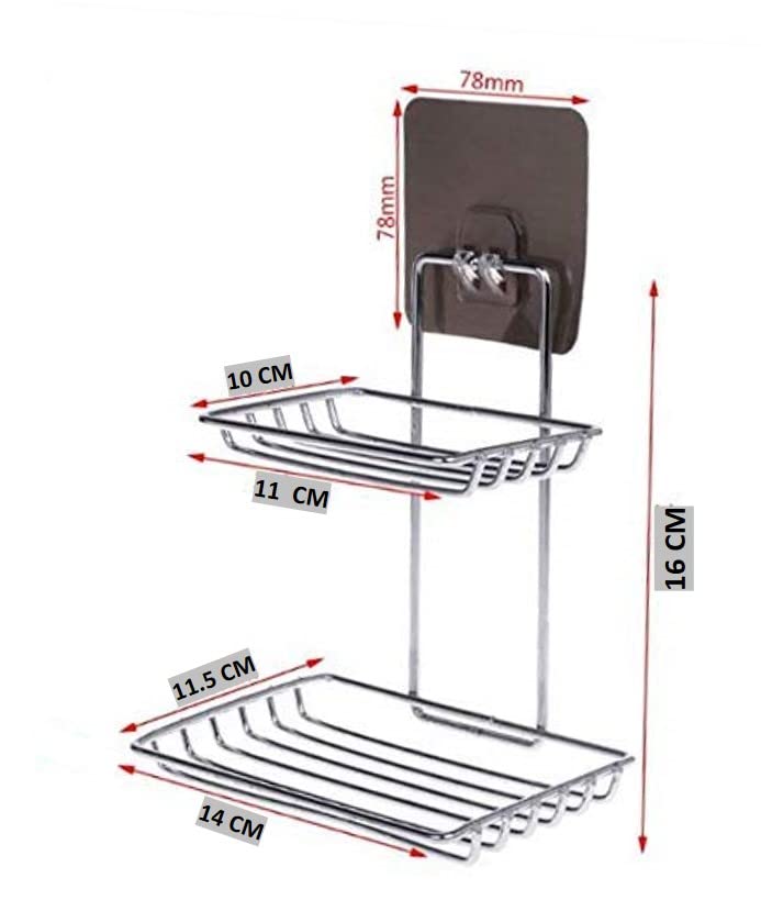 Wall Mounted Stainless Steel Soap Dish – Double Layer