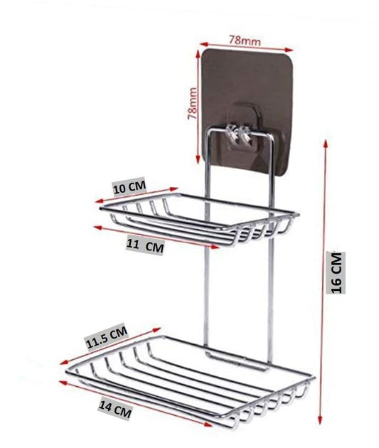 Wall Mounted Stainless Steel Soap Dish – Double Layer