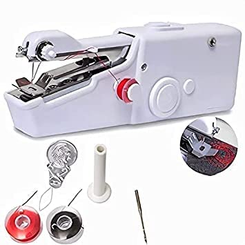 Felmico Portable Cordless Mini Manual Sewing Machine – Non-Electric Travel Stitching Machine with 2 Built-in Stitches
