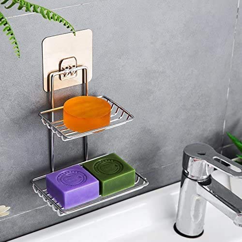 Wall Mounted Stainless Steel Soap Dish – Double Layer