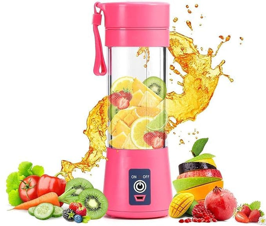 Felmico Portable Electric Juicer Bottle – 6-Blade USB Rechargeable Fruit & Vegetable Blender Mixer, USB Juice Maker Grinder Bottle for On-the-Go Smoothies