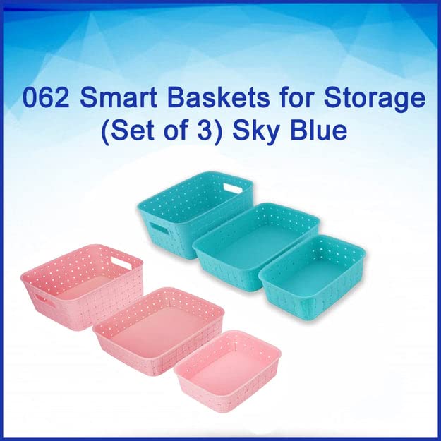 Felmico Set of 3 Smart Storage Baskets – Multipurpose Organizers for Home & Kitchen