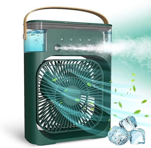Felmico Mini Portable Air Cooler – Personal Mini AC Fan with 7-Color LED Light, 3 Wind Speeds, 3 Spray Modes & Timer for Room, Office, Home, Dorm & Travel