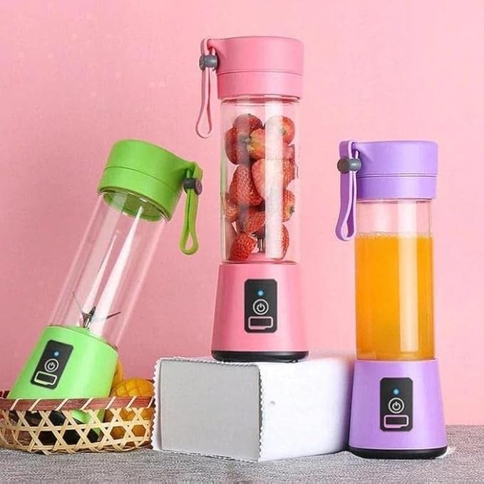 Felmico Portable Electric Juicer Bottle – 6-Blade USB Rechargeable Fruit & Vegetable Blender Mixer, USB Juice Maker Grinder Bottle for On-the-Go Smoothies