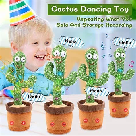 Felmico Rechargeable Talking & Dancing Cactus Toy (0-3 yrs)
