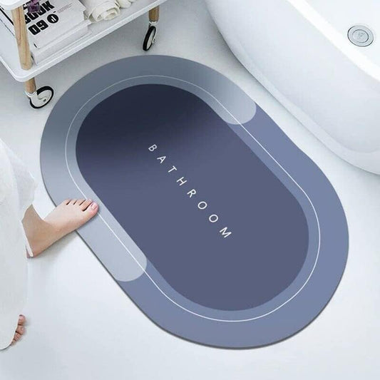 FELMICO Large Quick Drying Bath Mat – Water-Absorbing Bathroom Floor Mat, Oval Print, Heavy Quality (Multicolor)