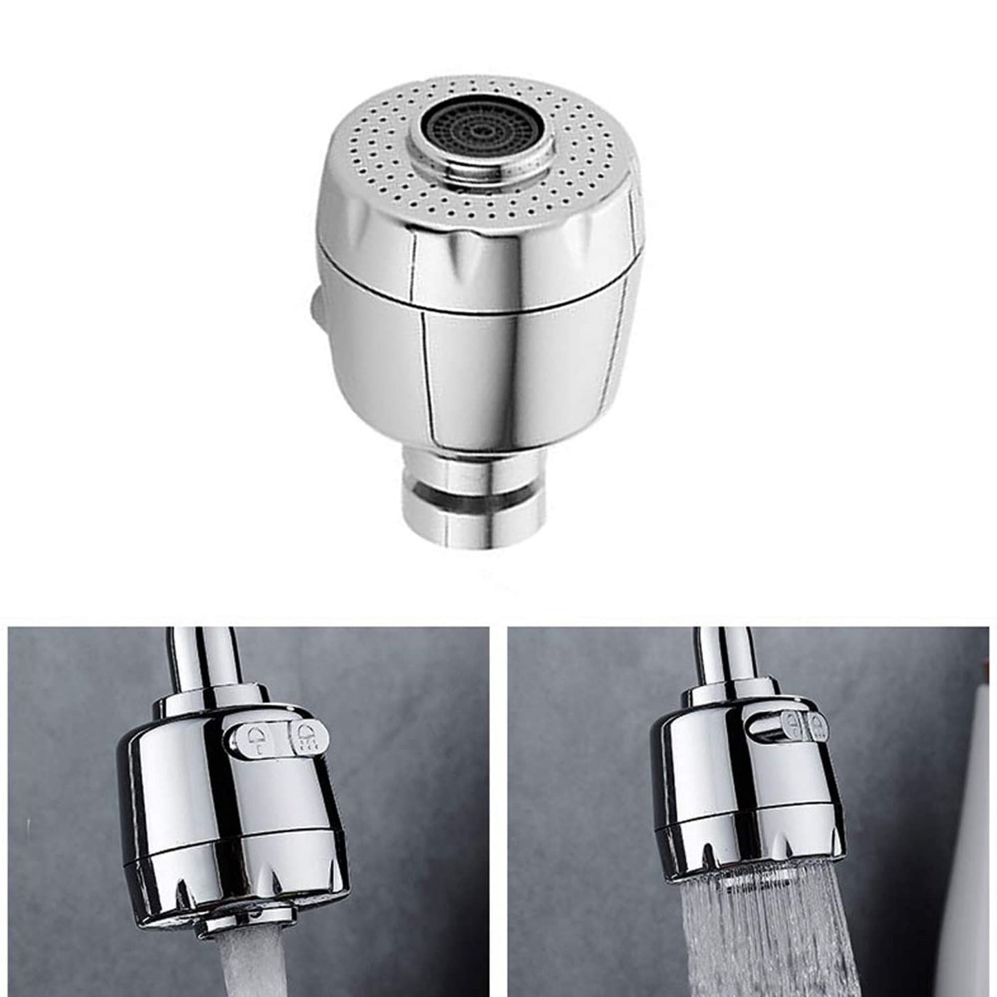 Felmico 360 Degree Rotation Stainless Steel Faucet with Water-Saving Bubbler