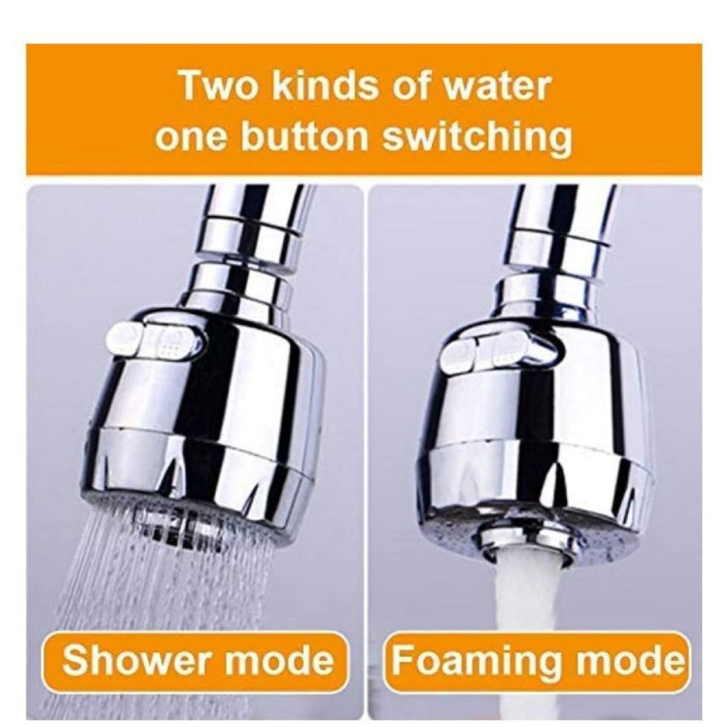 Felmico 360 Degree Rotation Stainless Steel Faucet with Water-Saving Bubbler